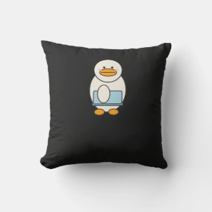 Ente, die zur Arbeit geht, lustige Arbeit Kissen