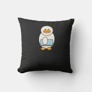 Ente, die zur Arbeit geht, lustige Arbeit Kissen