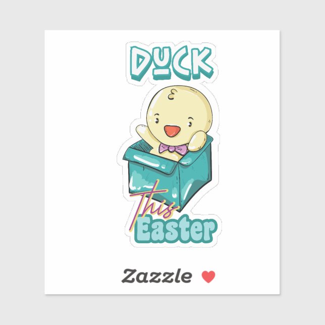 Ente diesen Ostern Kawaii Spaß Aufkleber (Blatt)