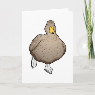 Ente Eislaufen Schlittschuhe Karte