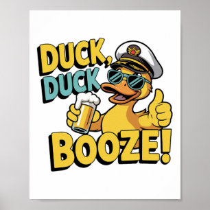 Ente Ente Alkohol Lustige Kreuzfahrt Familie Passe Poster