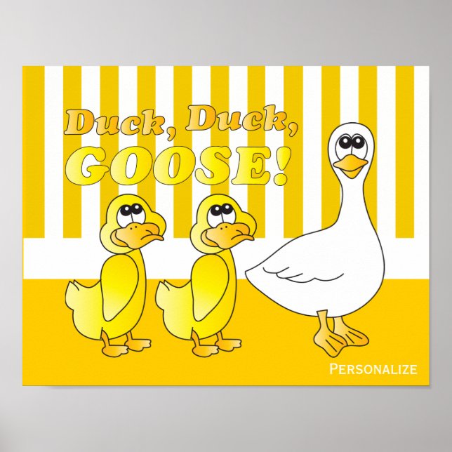 Ente, Ente, Gänse Kinderzimmer Thema Poster (Vorne)