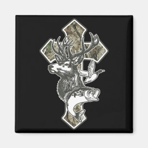 Ente Hirsch Taube Tarnkreuz Christliches Hallo Jag Magnet