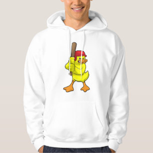 Ente im Baseball mit Baseballschläger und -kappe Hoodie