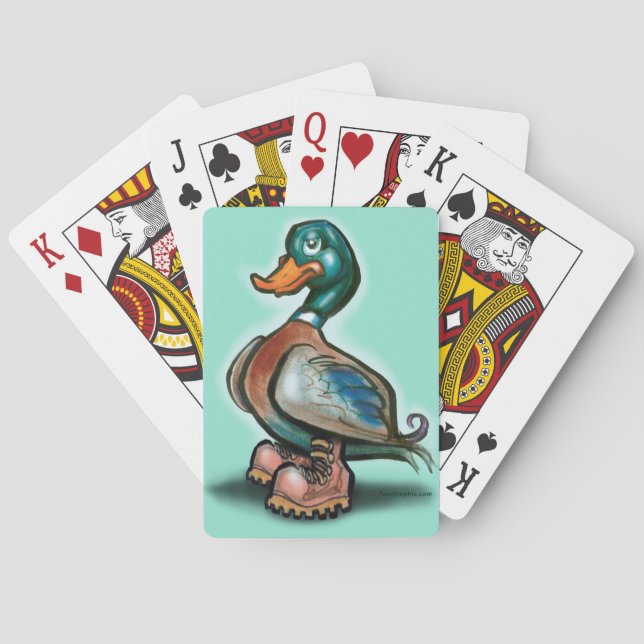 Ente in Arbeitsstiefeln Spielkarten (Rückseite)