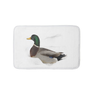 Ente in den Schnee-Bad-Matten Badematte