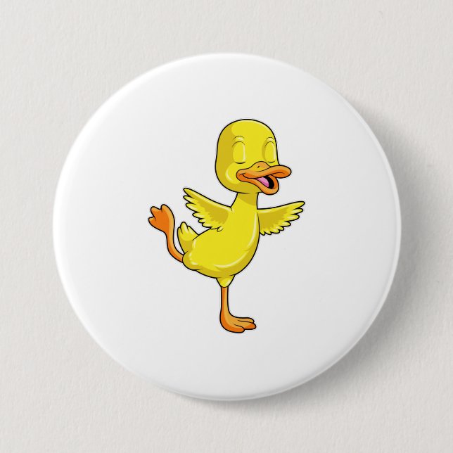 Ente in der Yoga-Fitness auf einem Leg Button (Vorderseite)