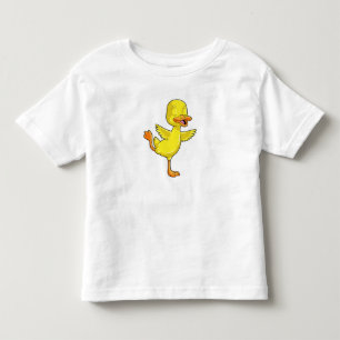 Ente in der Yoga-Fitness auf einem Leg Kleinkind T-shirt