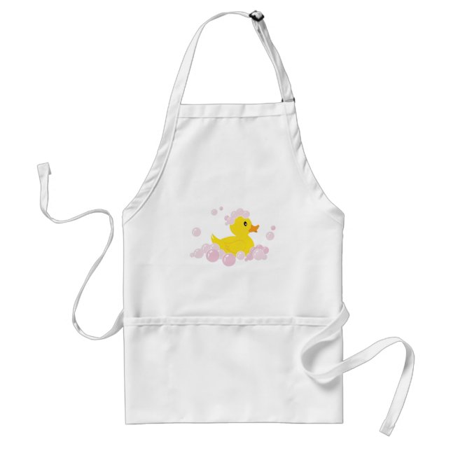 Ente in rosa Blasen Schürze (Vorne)