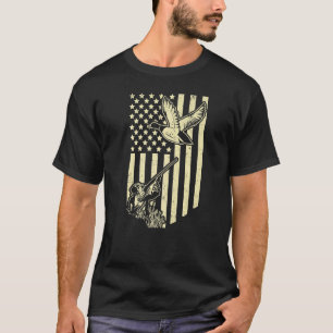 Ente Jagd Amerikanische Flagge Ente Hunter Bird Hu T-Shirt