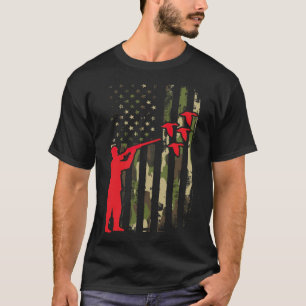 Ente Jagd Camouflage Männer Camoule Bulldog schwar T-Shirt