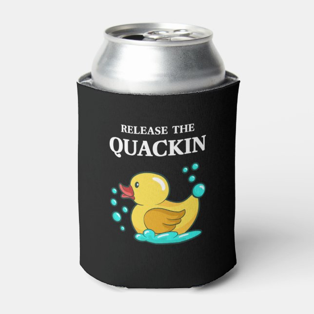 Ente - lasst das Quackin los Dosenkühler (Kanne Vorderseite)