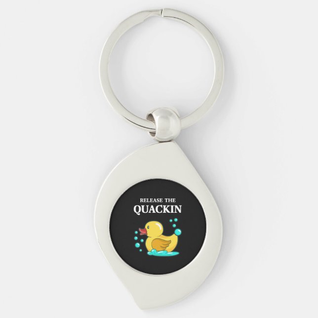 Ente - lasst das Quackin los Schlüsselanhänger (Vorderseite)