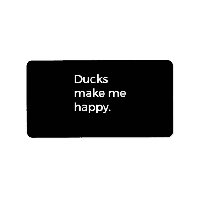 Ente Liebe I Liebe Haustiere Enten Bauer Adressaufkleber (Vorne)