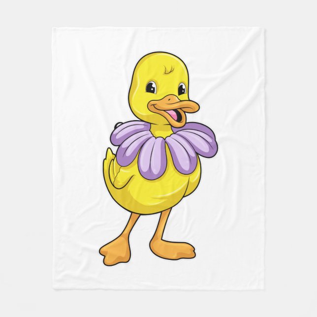 Ente mit Daisy Fleecedecke (Vorderseite)