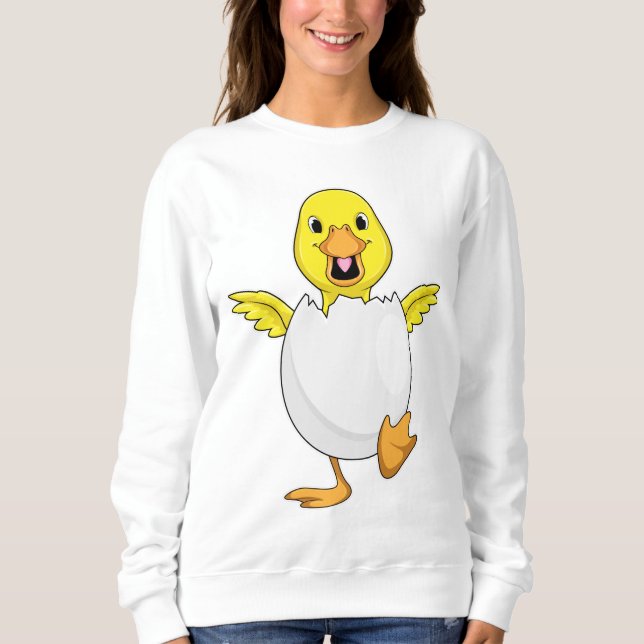 Ente mit Ei Sweatshirt (Vorderseite)