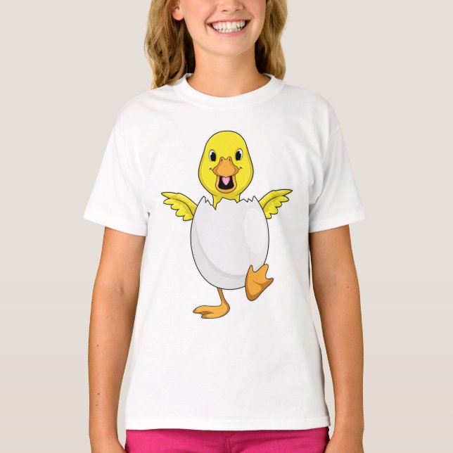 Ente mit Ei T-Shirt (Vorderseite)