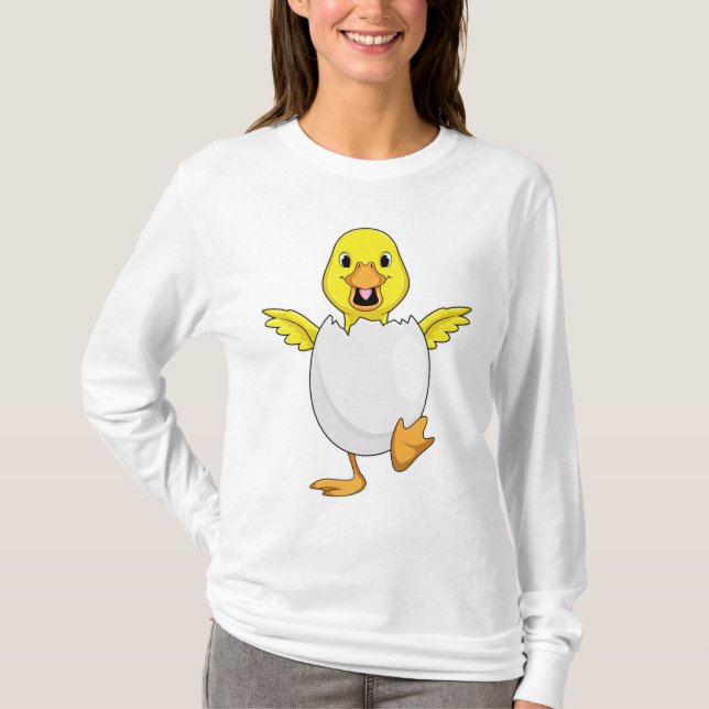 Ente mit Ei T-Shirt (Vorderseite)