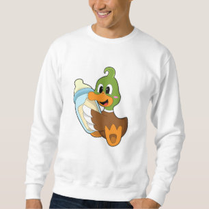 Ente mit Flasche Milch Sweatshirt