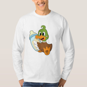 Ente mit Flasche Milch T-Shirt
