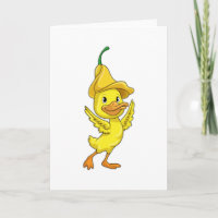 Ente mit gelber Glocke Kappe