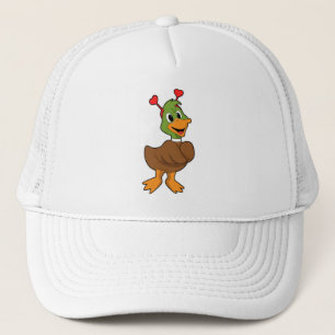 Ente mit Heart-Headband Truckerkappe