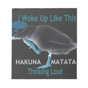 Ente mit Ich bin so aufgewacht & Hakuna Matata Tex Notizblock
