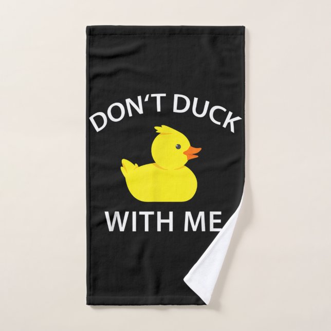 Ente mit mir-Funny-Gummi-Ente Handtuch (Handtuch)