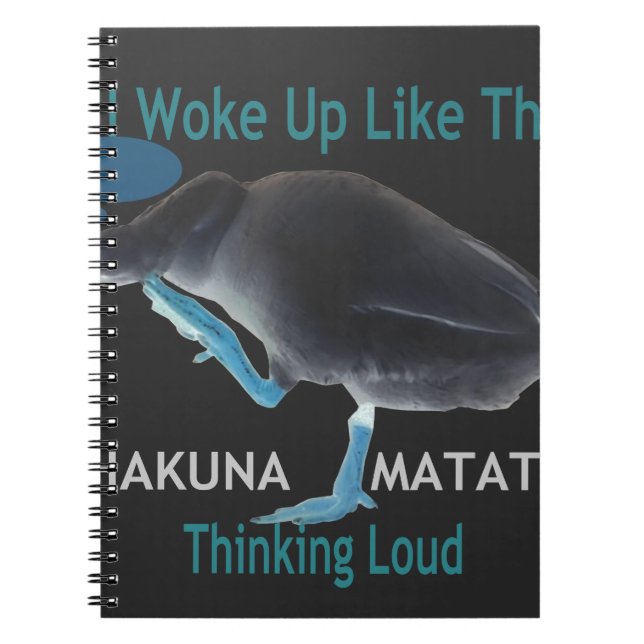 Ente mit mir Weckte so auf und Hakuna Matata Text Notizblock (Vorderseite)