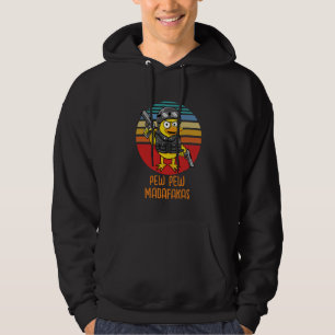 Ente mit Pistolen Crazy Vintage, Pew Pew Madafakas Hoodie