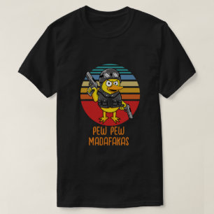 Ente mit Pistolen Crazy Vintage, Pew Pew Madafakas T-Shirt