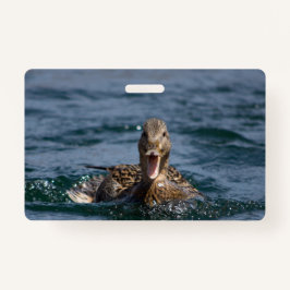 Ente mit Schnabel offen Ausweis
