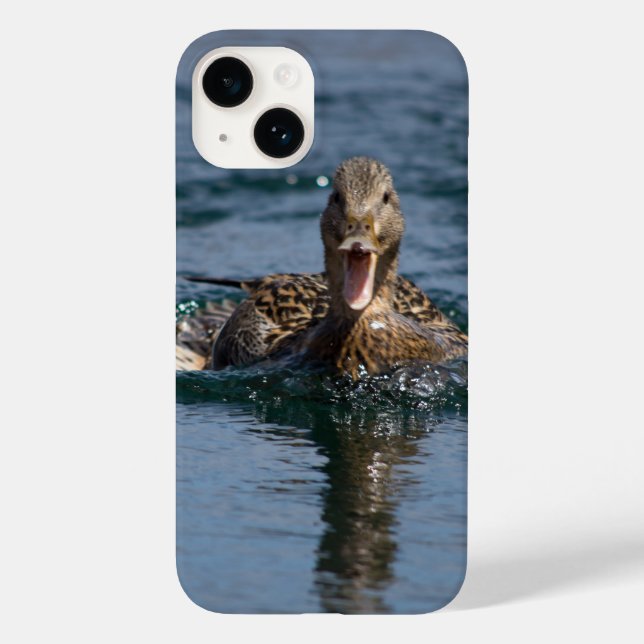 Ente mit Schnabel offen Case-Mate iPhone 14 Hülle (Rückseite)