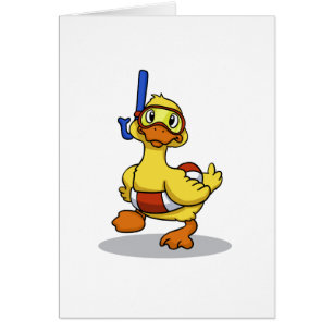Ente mit Schnorchelmaske  Rückenfarbe