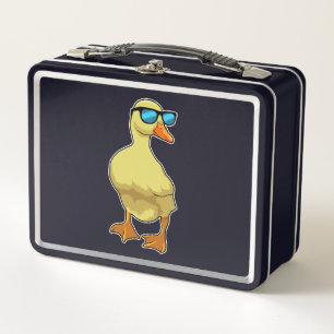 Ente mit Sonnenbrille Metall Brotdose