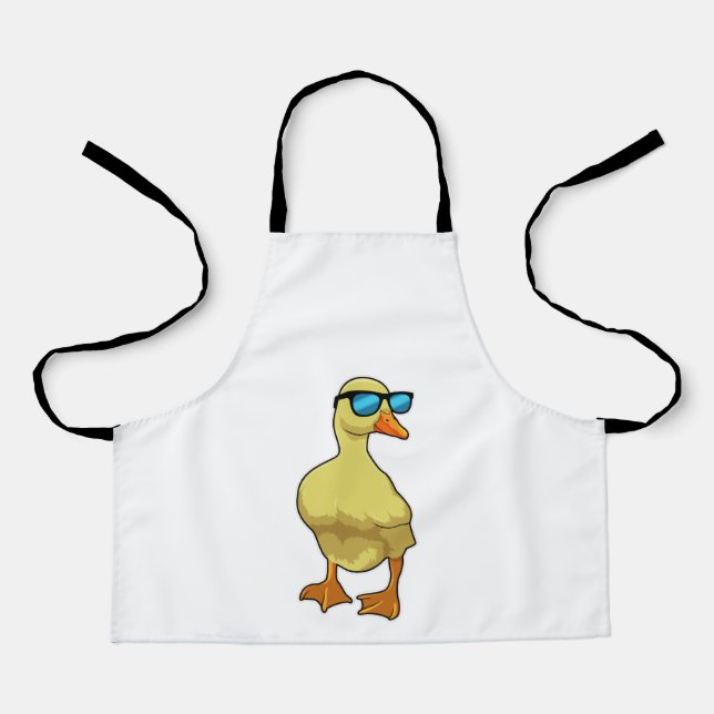 Ente mit Sonnenbrille Schürze (Vorderseite)