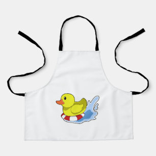 Ente mit Swim-Ring in Wasser.PNG Schürze