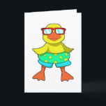 Ente mit Swim Ring & Sonnenbrille Karte<br><div class="desc">Dieses Design ist das perfekte Geschenk für einen Geburtstag,  Weihnachten und andere Feiern. Es ist für Frauen,  Männer und Kinder geeignet.</div>