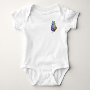 Ente namens Regenbogen Baby Strampler