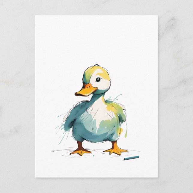 Ente Postkarte (Vorderseite)