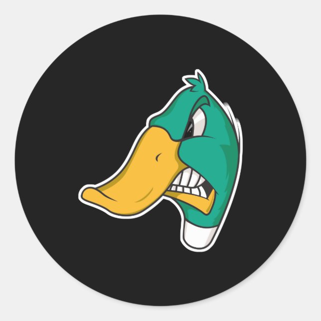 Ente Runder Aufkleber (Vorderseite)