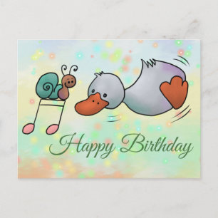 Ente tanzt postkarte