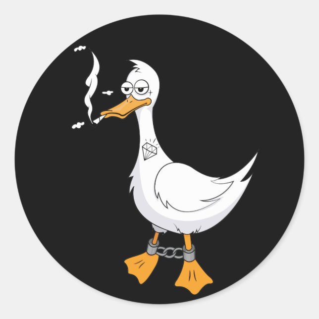 Ente thug Life Runder Aufkleber (Vorderseite)