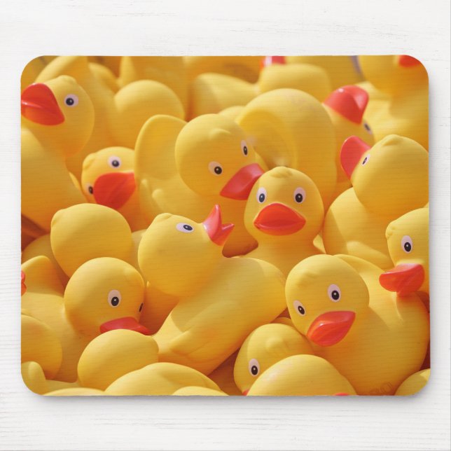 Ente treffen, Ente, Gummiente Mousepad (Vorne)
