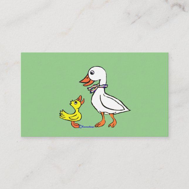 Ente und Gänse Quacking, wessen Denken der Laden Visitenkarte (Vorderseite)
