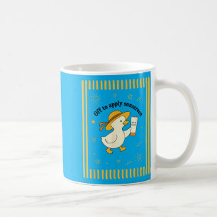 Ente zum Auftragen von Sonnencreme Sommer Strandur Kaffeetasse