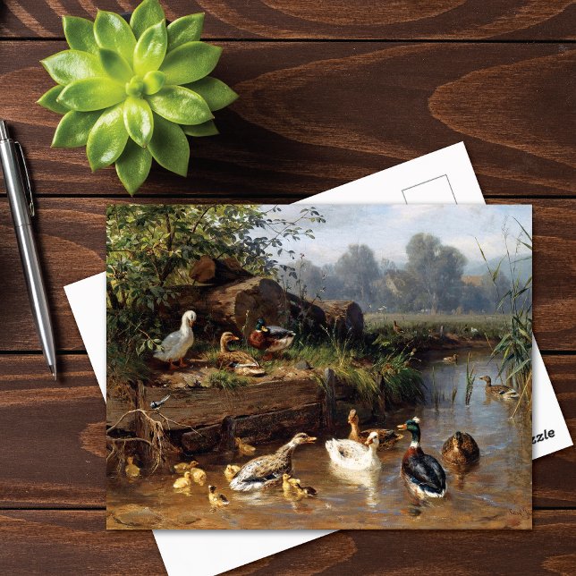 Enten am Fluss Carl Jutz Postkarte (Von Creator hochgeladen)
