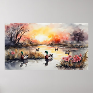 Enten am See Poster