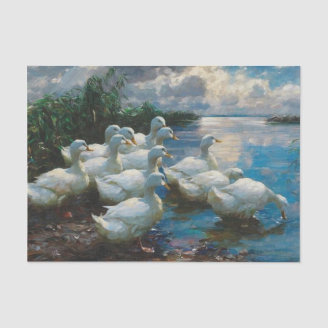 Enten am See von Alexander Koester Seidenpapier (Vorderseite)
