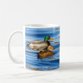 Enten auf blauem Wasser Kaffeetasse